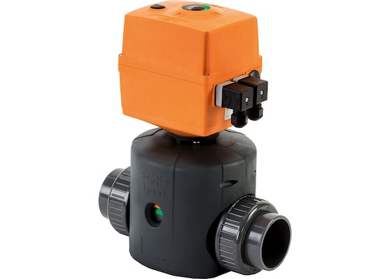 Zawór membranowy sterowany elektrycznie e-DIASTAR z PVC-U