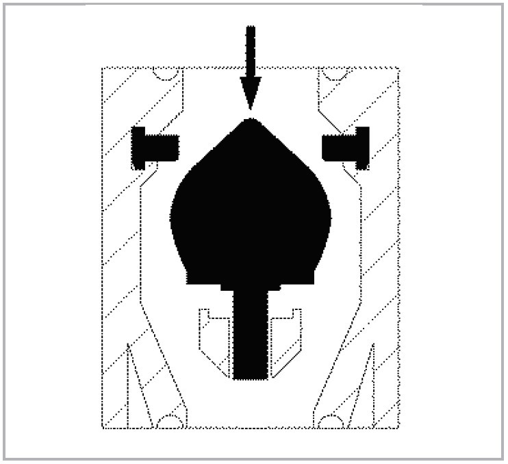 Rysunek techniczny zaworu napowietrzająco-odpowietrzającego upustowego